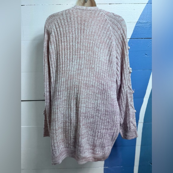 Boutique Brand Open Front Knit Cardigan Pockets Pink 💗 - Picture 7 of 7